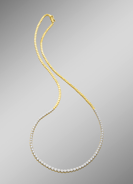 Halsketten - Edle Halskette mit Brillanten, in Farbe  Ansicht 1
