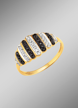 Damenring mit schwarzen Diamanten
