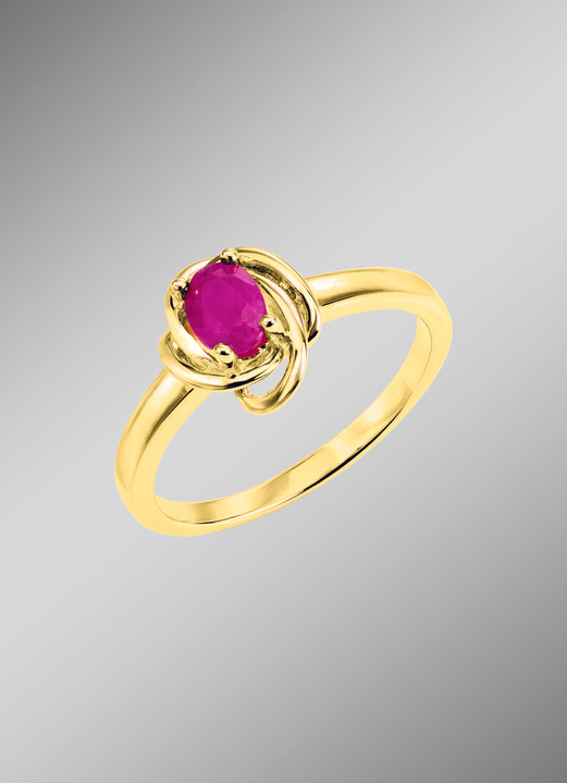 Ringe - Damenring mit Rubin, in Größe 160 bis 220, in Farbe  Ansicht 1