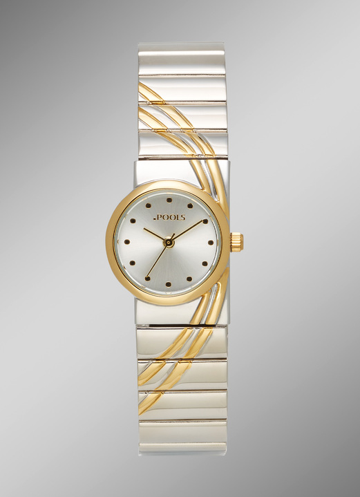 - Schicke Pools-Quartz-Damenuhr, in Farbe