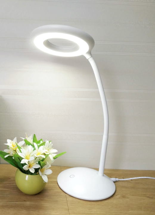Lesehilfen - LED-Lupenlampe mit 8-facher Vergrößerung, in Farbe WEISS Ansicht 1