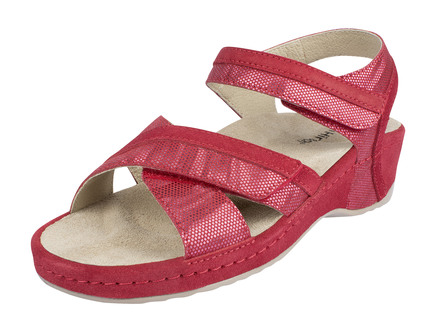 Klett-Sandalette mit Keilabsatz