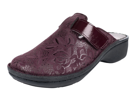 Clog mit glänzendem Klettriegel