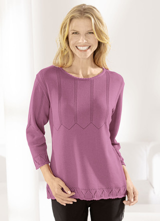 Pullover mit Ajour- und Strukturmuster