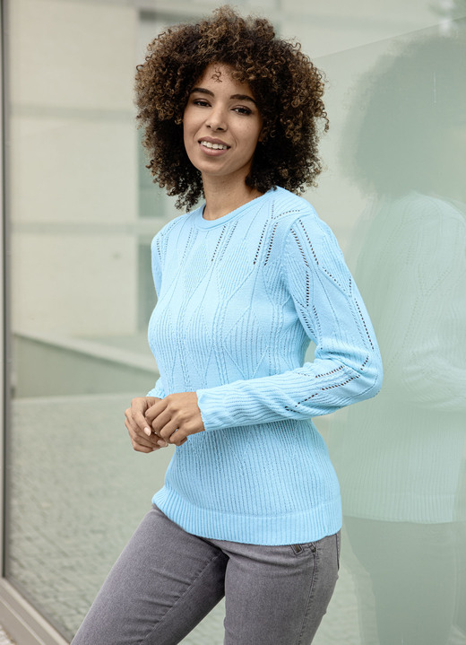 - Pullover mit Strukturmustermix, in Größe 038 bis 052, in Farbe MINT