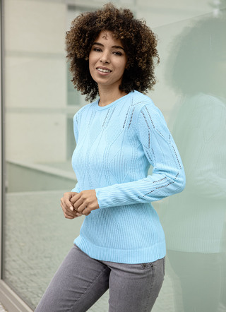 Pullover mit Strukturmustermix