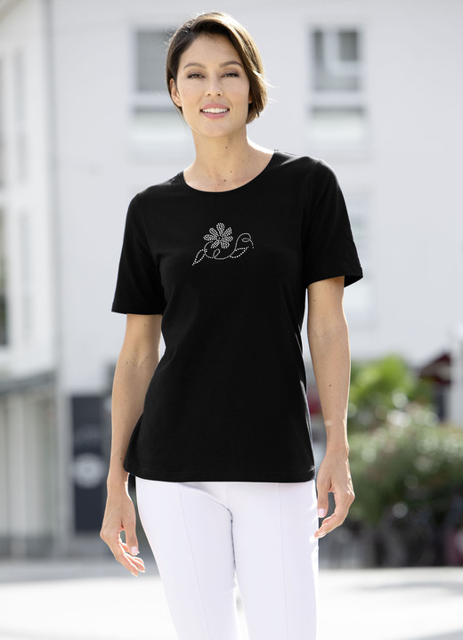 Kurzarm - Shirt mit hohem Tragekomfort in 4 Farben Kurzarm - Shirt mit hohem Tragekomfort in 4 Farben, in Größe L (44/46) bis XXL (52/54), in Farbe SCHWARZ