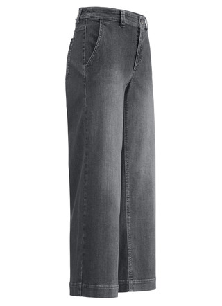 Jeans-Culotte mit luftig-weitem Bein
