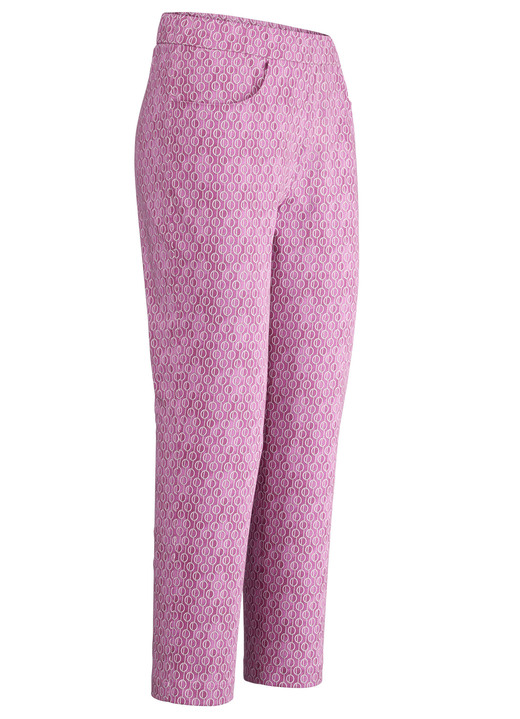 Hosen in Schlupfform - Hose in aktueller Dessinierung, in Größe 018 bis 052, in Farbe PINK-WEISS Ansicht 1