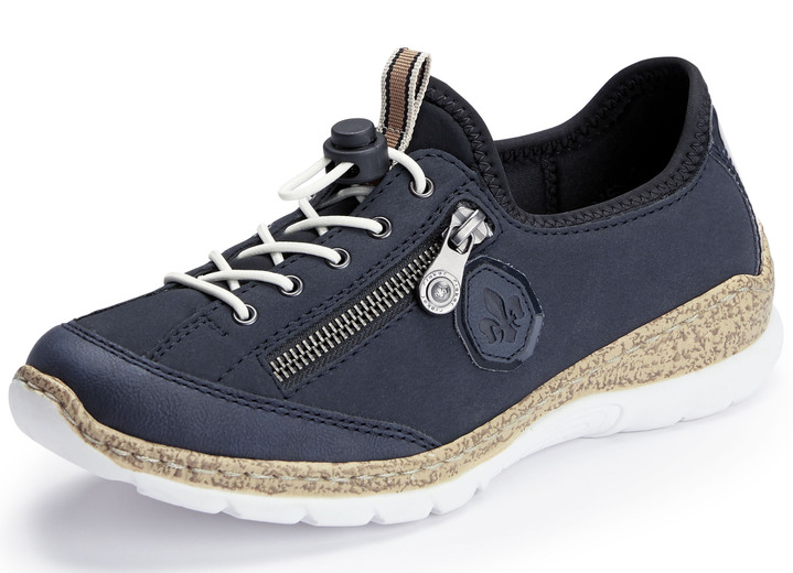 Slipper & Schnürschuhe - Rieker, sportliche Damen-Sneaker, mit MemoSoft Decksohle, in Größe 036 bis 042, in Farbe DUNKELBLAU Ansicht 1
