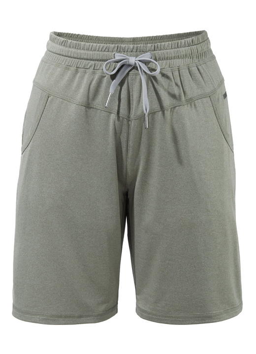Homewear & Freizeitmode - Funktions-Short von „LPO“ in 3 Farben, in Größe 036 bis 050, in Farbe OLIV MELIERT Ansicht 1