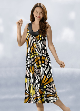 Klaus Modelle Kleid mit Inkjet-Druckdessin