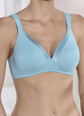 Naturana BH mit Satinblende am Dekolleté