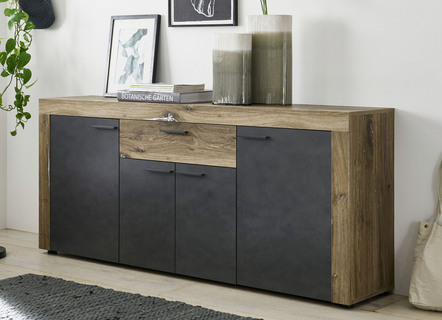 Sideboard in rustikaler Alteiche-Optik