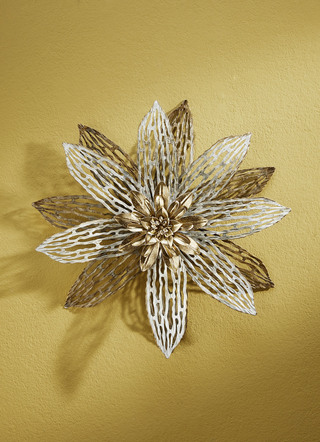 Wanddekoration Blüte aus Metall