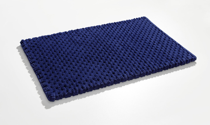 Badgarnituren - Wende-Badgarnitur, in Größe 100 (Vorleger halbrund, 50/ 80 cm) bis 110 (Hänge-WC-Garnitur, 2-teilig), in Farbe DUNKELBLAU Ansicht 1