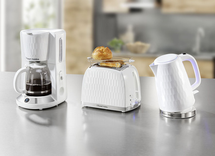 Russell Hobbs Frühstücksserie Honeycomb aus Hochglanz-Kunststoff