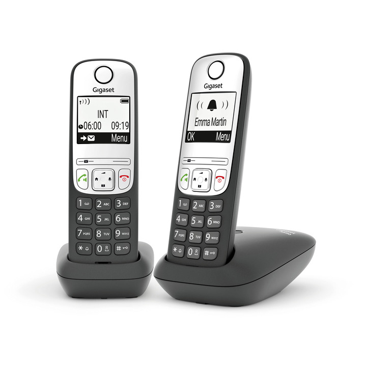 Festnetz-Telefone - Schnurloses Telefon Gigaset A690 Duo, in Farbe SCHWARZ, in Ausführung Schnurloses Telefon Giaset A690 Duo Ansicht 1