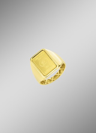 Ein Geschenk von bleibendem Wert: Goldbarren-Partnerring
