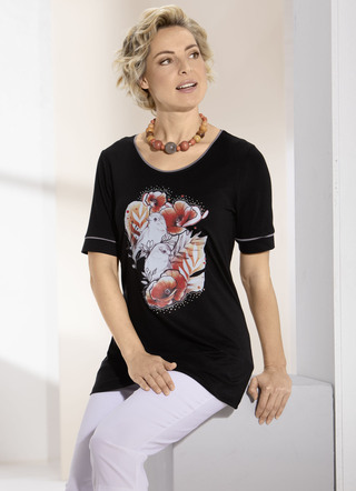 Shirt mit Kontrastpaspelierung in 2 Farben