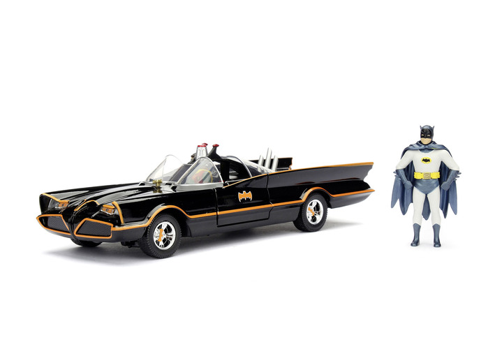 Sammlermodelle - Classic Batmobile 1966 mit Batman-Sammelfigur, in Farbe SCHWARZ
