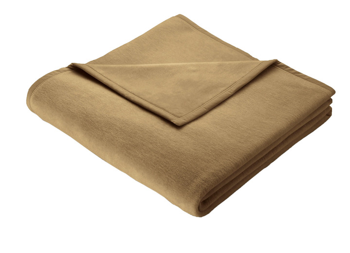 Decken - Hochwertige Schlafdecke mit Veloursband-Einfassung von Borbo, in Größe 185 (100x150 cm) bis 295 (220x240 cm), in Farbe NUGAT Ansicht 1