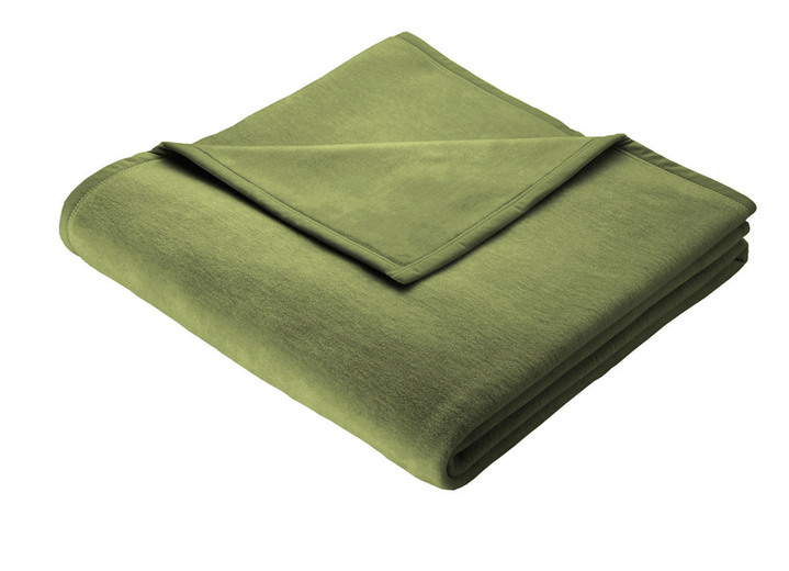Decken - Supersofte Schlafdecke von Borbo aus reiner Baumwolle, in Größe 185 (Schlafdecke, 100x150 cm) bis 325 (Schlafdecke, 150x220 cm), in Farbe OLIV Ansicht 1