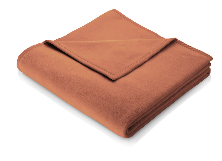 Decken - Supersofte Schlafdecke von Borbo aus reiner Baumwolle, in Größe 185 (Schlafdecke, 100x150 cm) bis 325 (Schlafdecke, 150x220 cm), in Farbe TERRA Ansicht 1