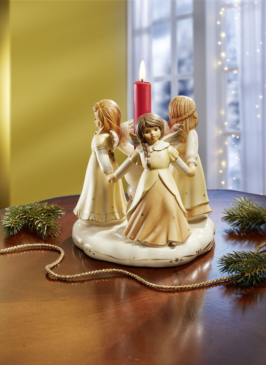 Weihnachten - Kerzenhalter aus dem Hause Goebel, in Farbe CHAMPAGNER Ansicht 1