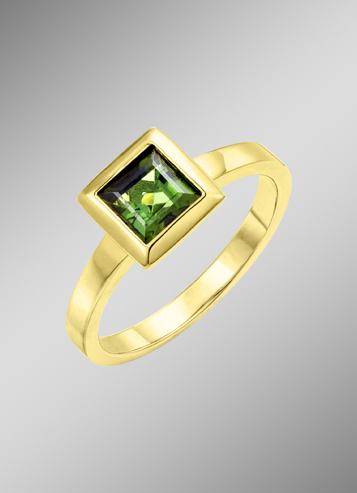 Ringe - Damenring mit echt grünem Turmalin, in Größe 160 bis 220, in Farbe  Ansicht 1