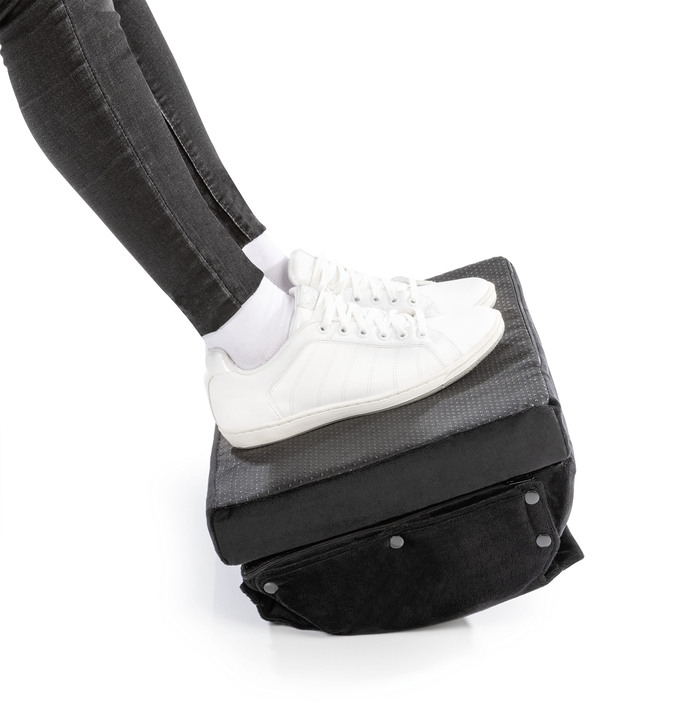 - Fuß- und Beinstütze mit abnehmbarer Fußtasche, in Farbe SCHWARZ Ansicht 1