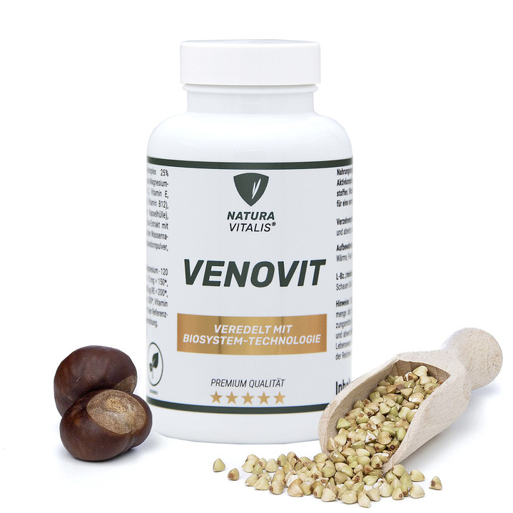 - Venovit Kapseln mit hochdosiertem Vitamin C und Magnesium, in Farbe