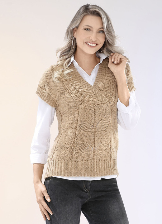 Basics - Pullunder in Strukturmix, in Größe L(44/46) bis XS(32/34), in Farbe CAMEL Ansicht 1