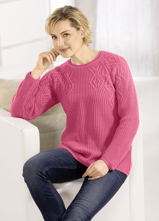 Basics - Pullover in Perlfang, in Größe 036 bis 052, in Farbe SCHIEFERROSÉ Ansicht 1