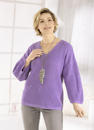 Pullover mit Struktur in Waffeloptik