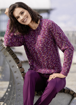 Pullover aus hochwertigem Bouclé-Multicolorgarn