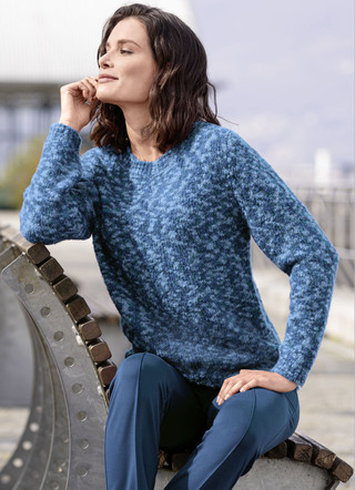 Pullover aus hochwertigem Bouclé-Multicolorgarn