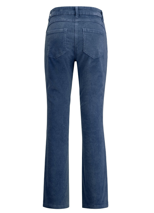 Hosen - Cordhose in trendiger Bootcut-Form, in Größe 017 bis 050, in Farbe JEANSBLAU Ansicht 1