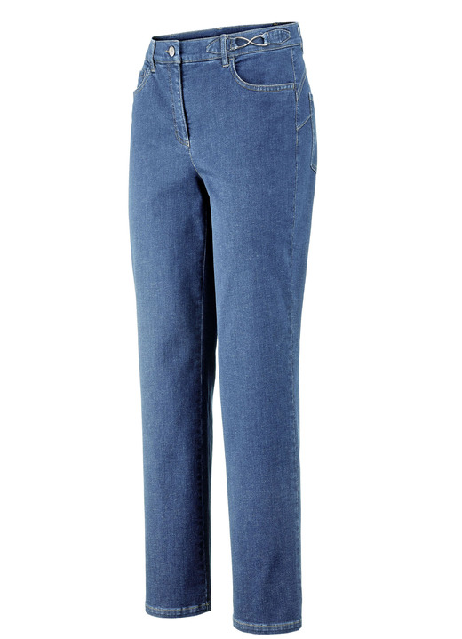 Jeans - Hochelastische, figurformende Jeans, in Größe 018 bis 235, in Farbe JEANSBLAU Ansicht 1