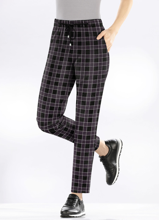 - Hose im lässigen Joggpant-Style, in Größe 018 bis 054, in Farbe ANTHRAZIT-BORDEAUX-GRAU