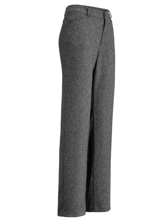 Hosen mit Knopf- und Reißverschluss - Hose in modischer Weite, in Größe 018 bis 052, in Farbe ANTHRAZIT MEL. Ansicht 1