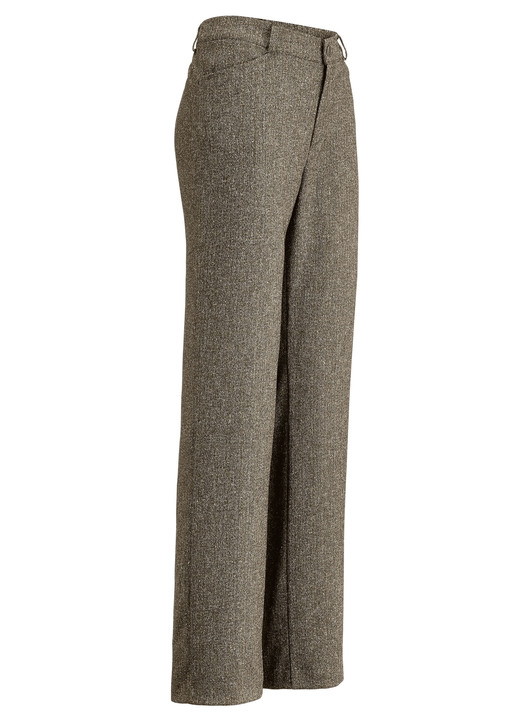 Hosen - Hose in modischer Weite, in Größe 018 bis 052, in Farbe MITTELBRAUN MEL. Ansicht 1