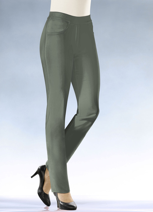 Hosen in Schlupfform - Soft-Stretch-Hose in komfortabler Schlupfform, in Größe 017 bis 052, in Farbe OLIV Ansicht 1