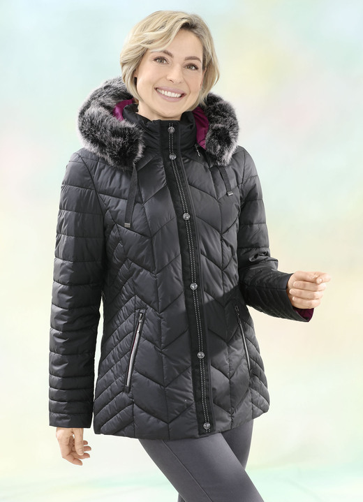 Winterjacken - Jacke in 2 Farben, in Größe 034 bis 052, in Farbe SCHWARZ Ansicht 1