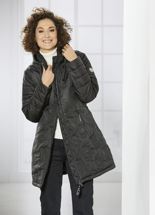 - Funktions-Longjacke mit Laserstepp, in Größe 036 bis 054, in Farbe SCHWARZ Ansicht 1