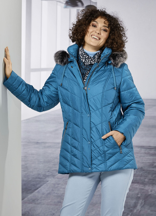 Winterjacken - Jacke in 2 Farben, in Größe 036 bis 052, in Farbe PETROL Ansicht 1