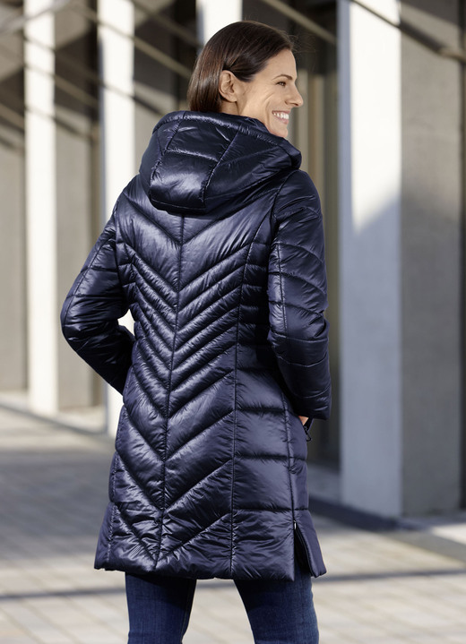 Wintermäntel - Kurzmantel mit Seitenschlitzen Wintermäntel - Kurzmantel mit Seitenschlitzen, in Größe 038 bis 060, in Farbe NAVY
