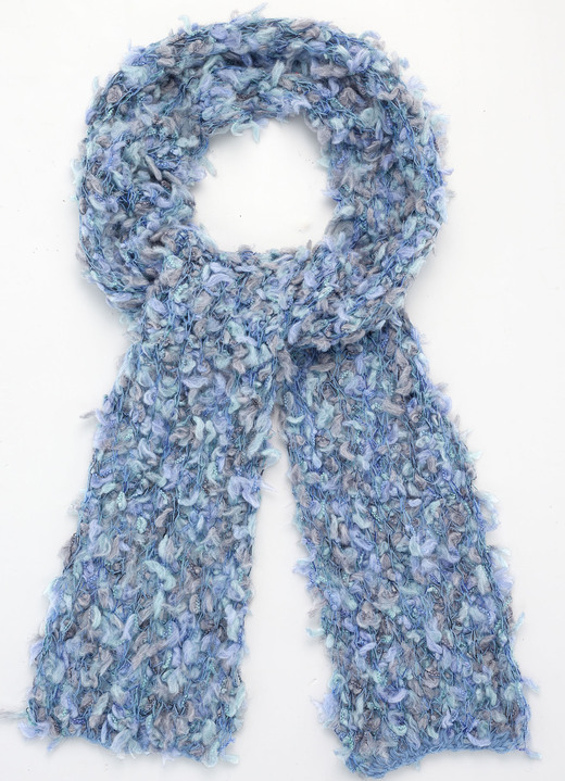 - Schal mit Fransen, in Farbe MINT-BLEU-KIESEL Ansicht 1