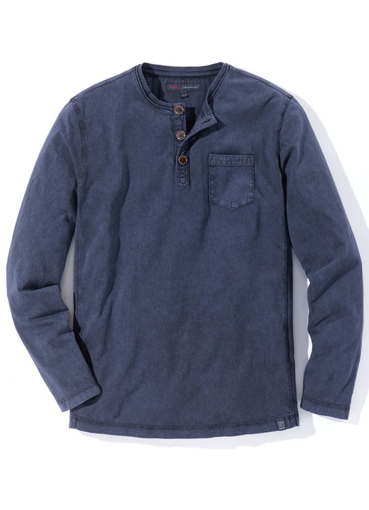 - Langarm-Shirt von „Paddock's“ in 3 Farben, in Größe 3XL (60) bis XXL (58), in Farbe MARINE