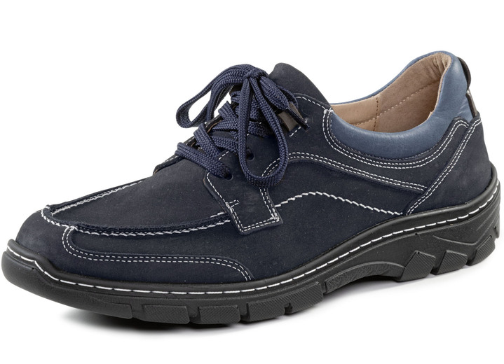 - Schnürschuh mit Kontrast-Einsätzen, in Größe 040 bis 046, in Farbe BLAU Ansicht 1